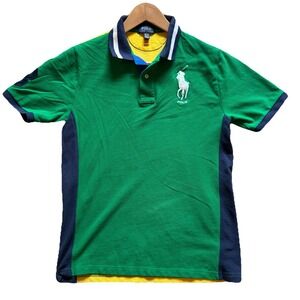 Polo Ralph Lauren Polo Shirt Youth XL Multicolored Preppy, Large pony logo, Y2K